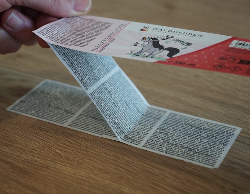 Opened three-layer multilayer label